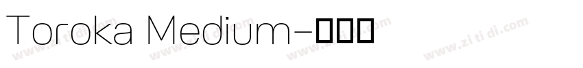 Toroka Medium字体转换 Toroka Medium字体转换